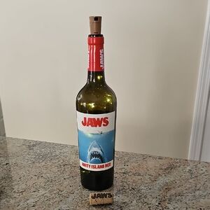Jaws Amity Island Red Wine Bottle With Fairy Lights Inside